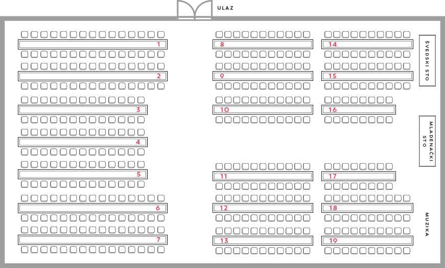 VARIJANTA SEDENJA za 470 OSOBA